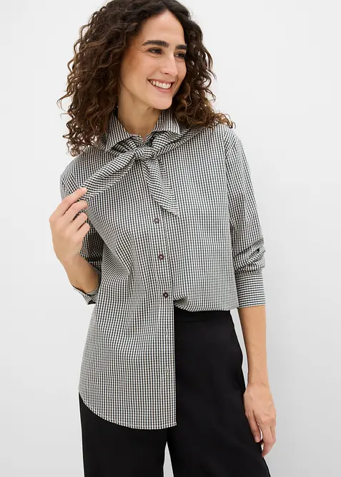 Bluse mit abnehmbarem Schaldetail, bonprix
