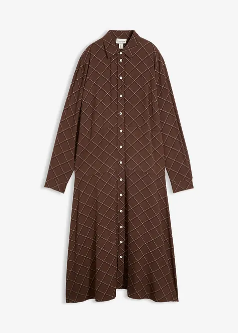 Blusenkleid aus reiner Viskose mit Eingriffstaschen, bonprix