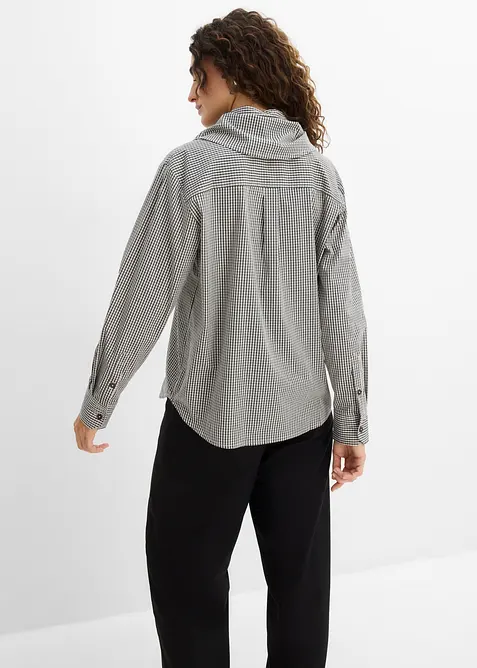 Bluse mit abnehmbarem Schaldetail, bonprix