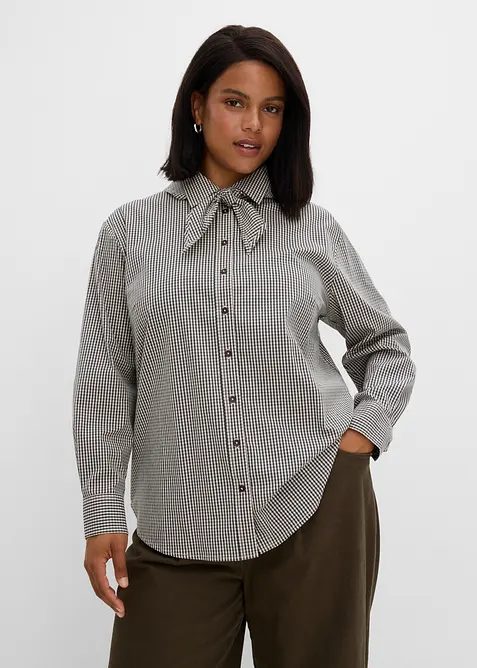 Bluse mit abnehmbarem Schaldetail, bonprix