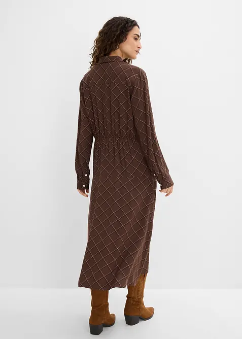 Blusenkleid aus reiner Viskose mit Eingriffstaschen, bonprix