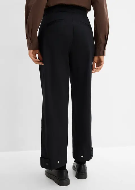 Pantalon barrel en coton extensible, bonprix
