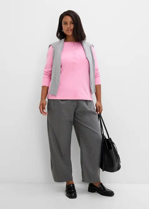 T-shirt manches longues en coton &eacute;pais, bonprix