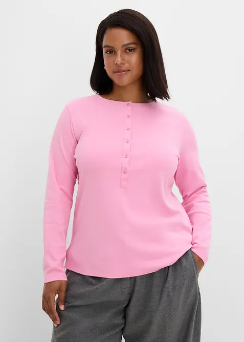 T-shirt manches longues en coton &eacute;pais, bonprix