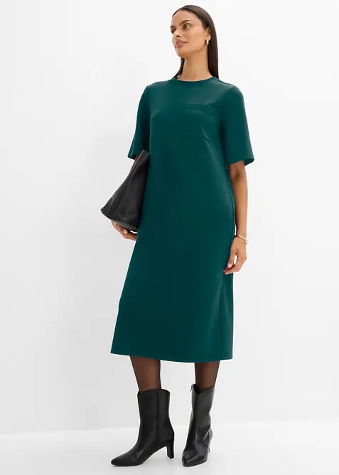 Jerseykleid mit Brusttasche aus Viskose-Mix, bonprix