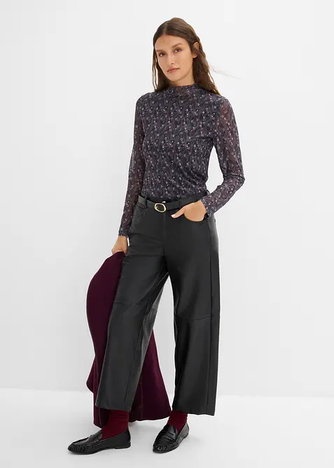Lederimitat-Hose in Barrelform, bonprix