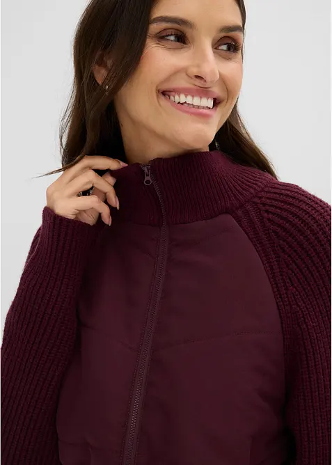 Hybridjacke, Steppjacke mit Strick, bonprix