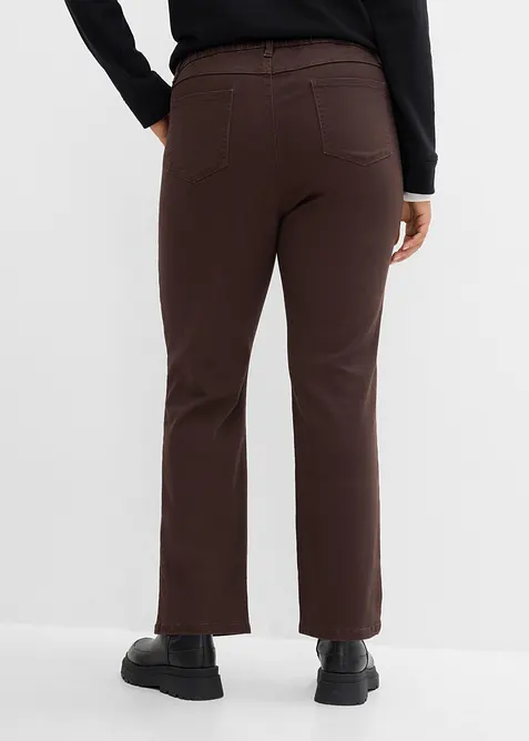Pantalon bootcut raccourci en twill, bonprix