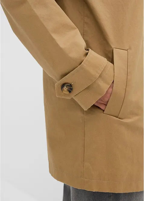 Gewachste &Uuml;bergangsjacke mit Cord-Kragen, bonprix