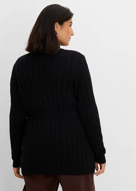 Longstrickjacke aus reiner Baumwolle, bonprix