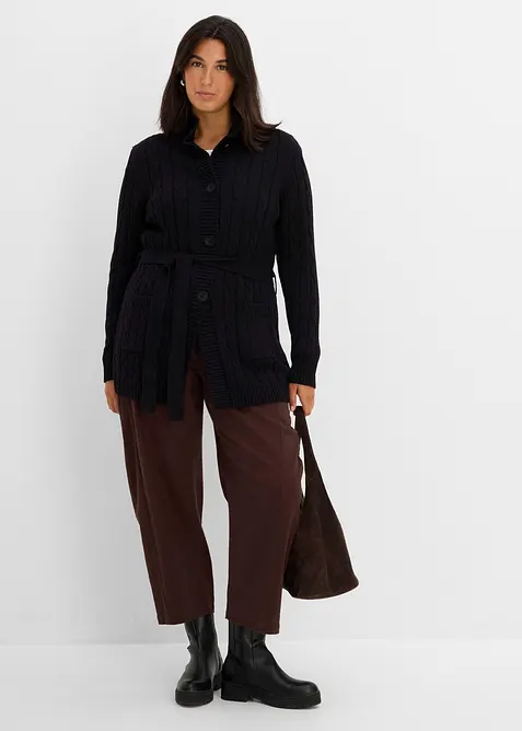 Longstrickjacke aus reiner Baumwolle, bonprix