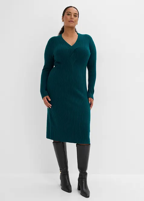 Strickkleid mit Wollanteil, bonprix