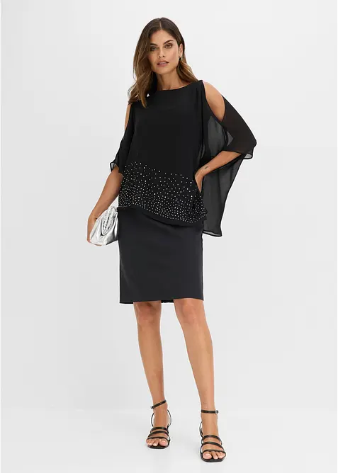 Etuikleid mit Glitzersteinen, bonprix