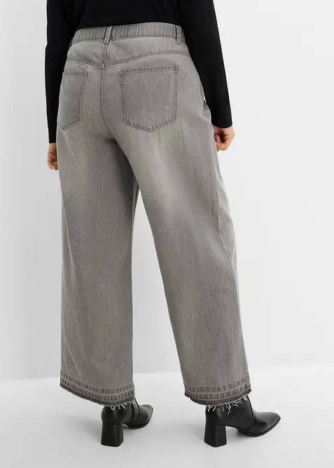 Jean large &agrave; taille mi-haute &eacute;lastiqu&eacute;e, bonprix
