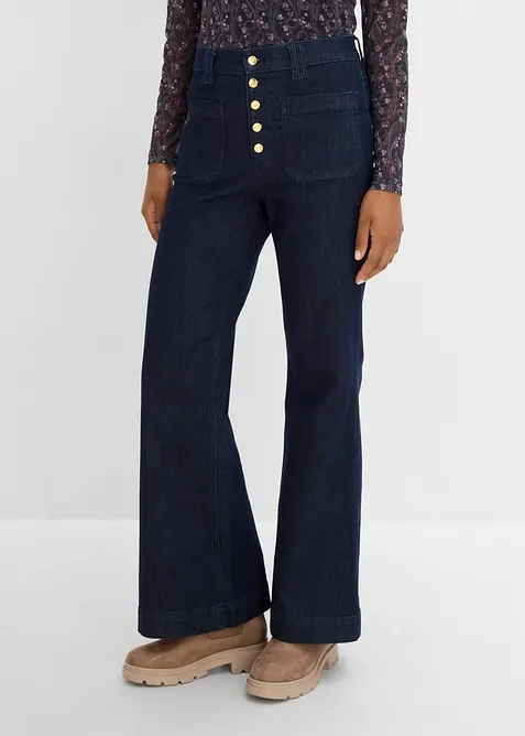 Jean flare taille haute, bonprix