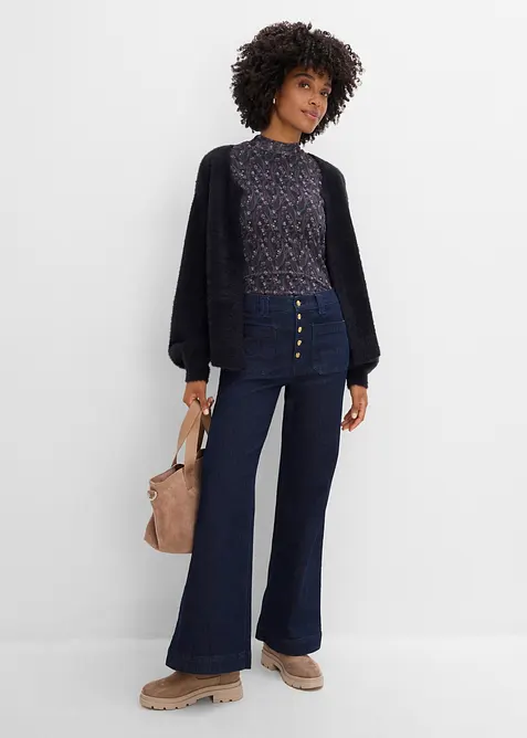 Jean flare taille haute, bonprix
