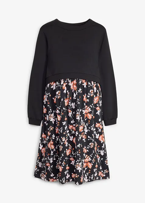 Set aus Umstands- und Stillkleid mit Sweatshirt (2-teiliges Set), bonprix