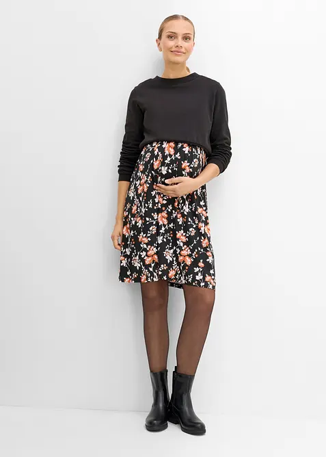 Set aus Umstands- und Stillkleid mit Sweatshirt (2-teiliges Set), bonprix