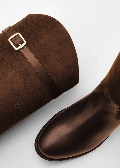 Weitschaftstiefel mit Schnalle, bonprix