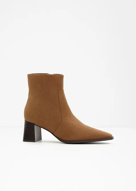 Bottines &agrave; talon carr&eacute;, bonprix