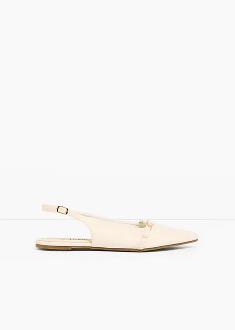 Ballerines slingback avec bride d&eacute;corative, bonprix
