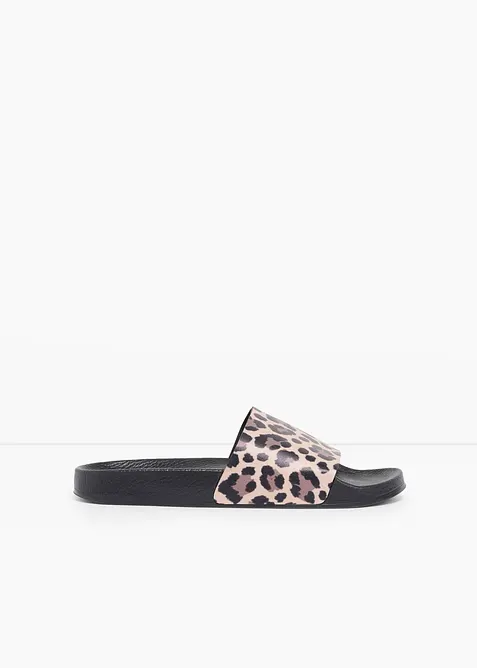 Mules &agrave; motif animalier, bonprix