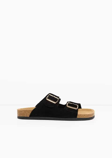 Pantoletten aus Veloursleder, bonprix
