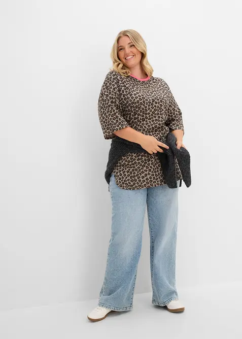 T-shirt long et oversize 100% coton, bonprix