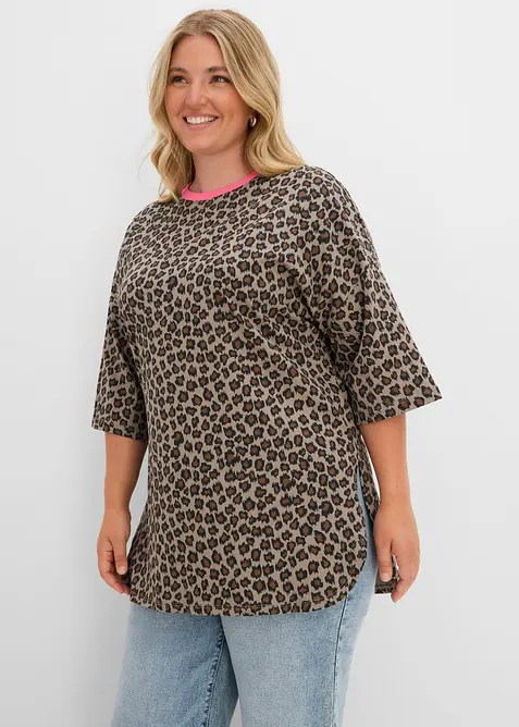 T-shirt long et oversize 100% coton, bonprix