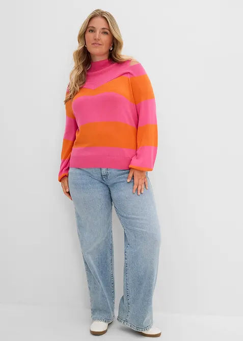 Pull en fine maille, &eacute;paules nues, bonprix