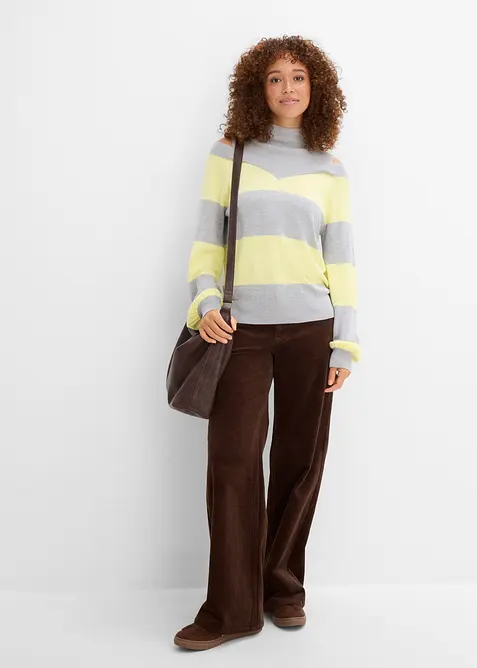 Pull en fine maille, &eacute;paules nues, bonprix