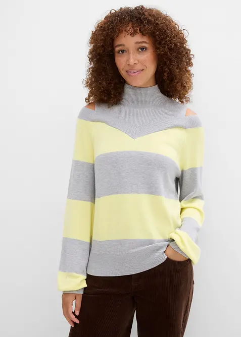 Pull en fine maille, &eacute;paules nues, bonprix