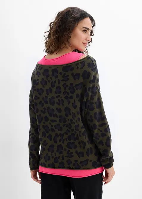 Pullover und Top aus Baumwoll-Mix (2-tlg. Set), bonprix