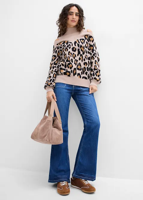 Pull &agrave; &eacute;paules d&eacute;nud&eacute;es, bonprix