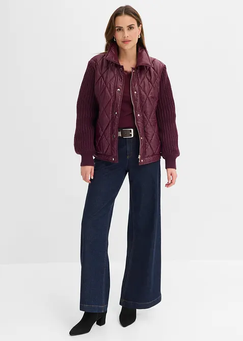 Stepp-Blouson mit Strick&auml;rmeln, bonprix