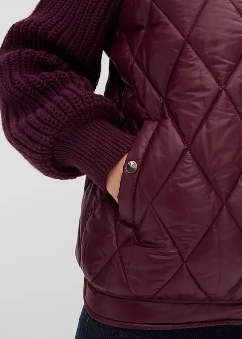 Stepp-Blouson mit Strick&auml;rmeln, bonprix