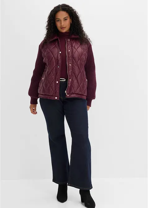Stepp-Blouson mit Strick&auml;rmeln, bonprix