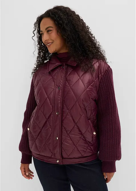 Stepp-Blouson mit Strick&auml;rmeln, bonprix