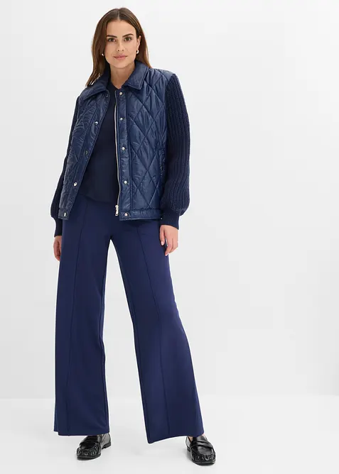 wasserabweisender Stepp-Blouson mit Strick&auml;rmeln, bonprix