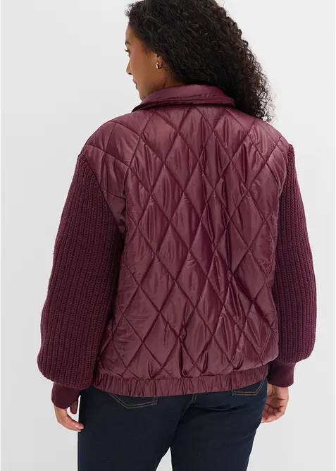 Stepp-Blouson mit Strick&auml;rmeln, bonprix