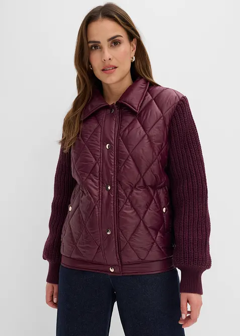 Stepp-Blouson mit Strick&auml;rmeln, bonprix