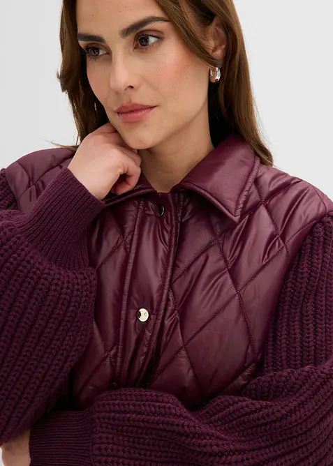 Stepp-Blouson mit Strick&auml;rmeln, bonprix