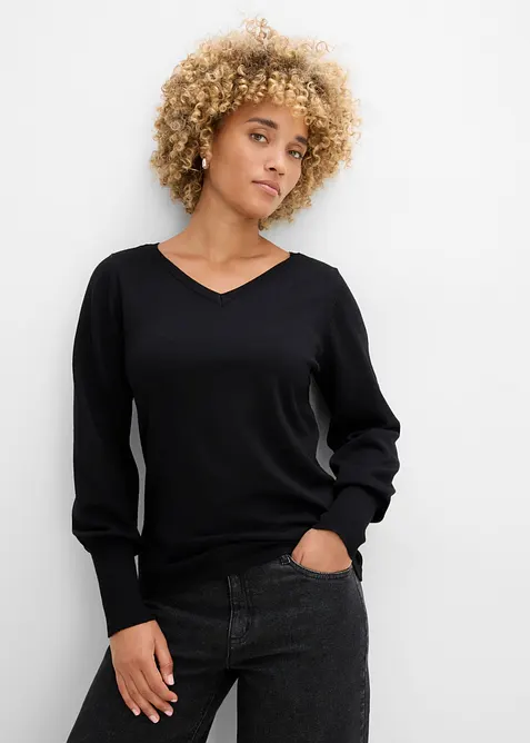 Pullover mit Ballon&auml;rmeln, bonprix