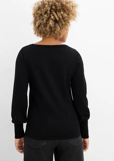 Pullover mit Ballon&auml;rmeln, bonprix