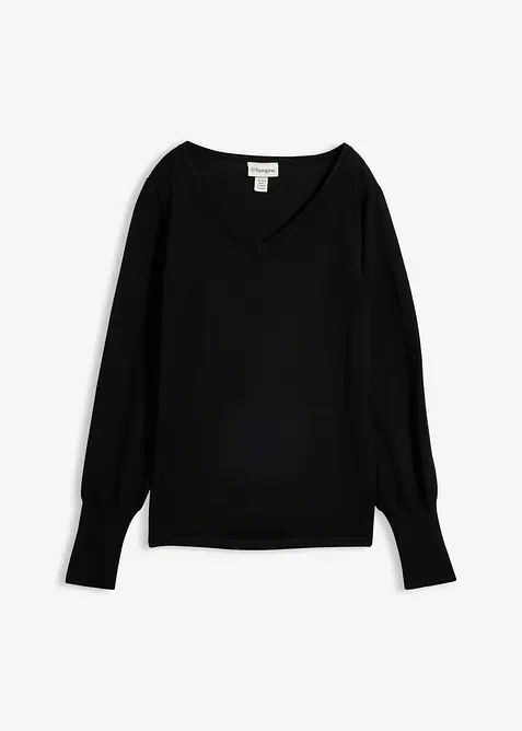 Pullover mit Ballon&auml;rmeln, bonprix
