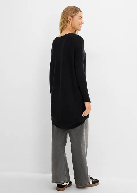 Long-Pullover aus Viskose-Mix, bonprix