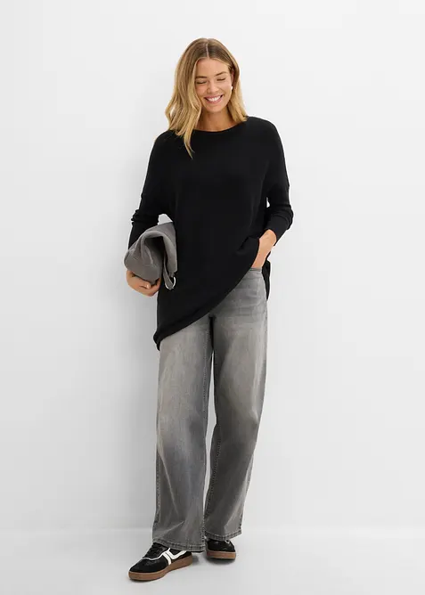 Long-Pullover aus Viskose-Mix, bonprix