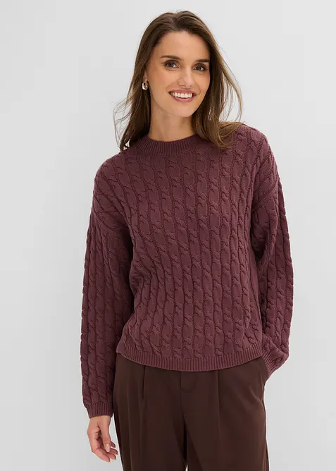 Pullover mit Zopfmuster, bonprix