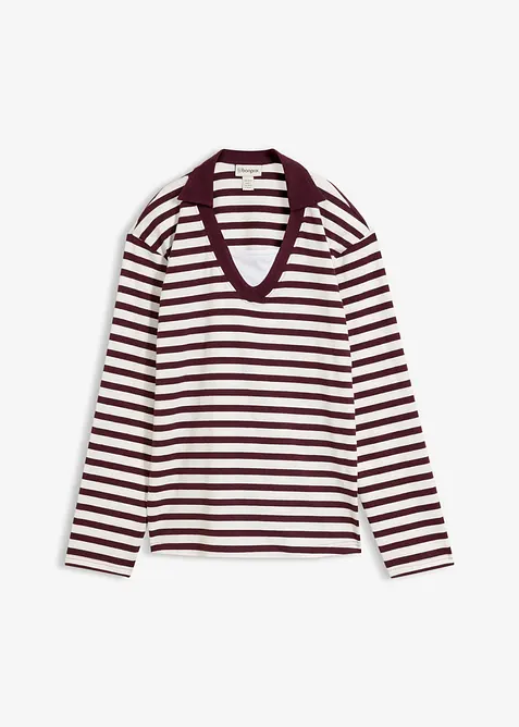 2 in 1 Poloshirt mit V-Ausschnitt, bonprix