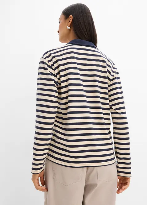 Polo col V, effet superpos&eacute;, bonprix